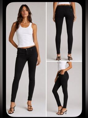 7 For All Mankind black skinny jeans - 28